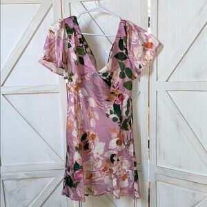 Floral V-Neck Wrap Dress